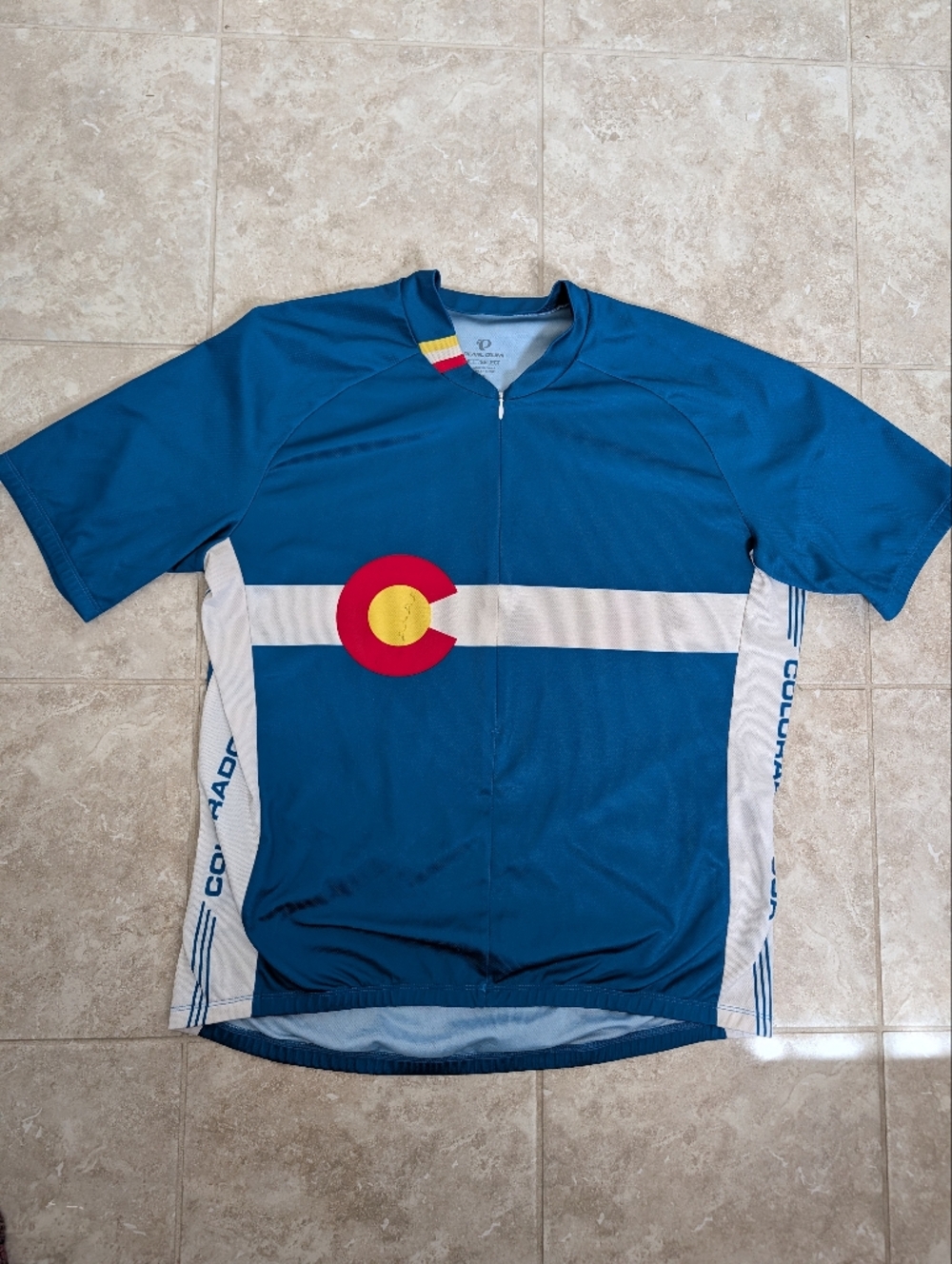 Pearl iZUMi Cycling Jersey Blue Colorado Flag Select Ltd 3-Pocket Mens Size XL